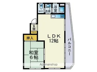 ルボワール美の里【1階】の間取り