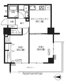 コスモリード西日暮里【7階】の間取り