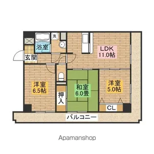 マノワールコトン【503号室】の間取り