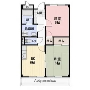 アメニティーコーポラスグリーン・ゲイブルス【2階】の間取り