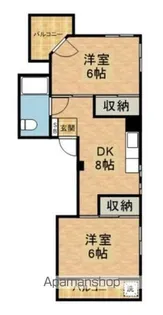 バンビ白山第4ビル【3階】の間取り