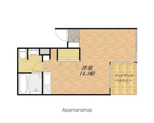 QUADCOURT(クワッドコート)【2-A号室】の間取り