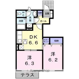 ジョイス・コーポA【1階】の間取り