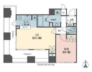 ルネ新宿御苑タワー【16階】の間取り