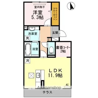 レチエⅢ【105号室】の間取り