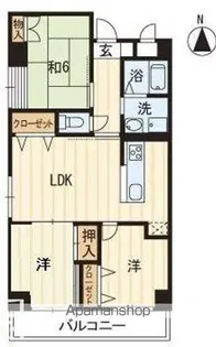 レイクウエスト【904号室】の間取り