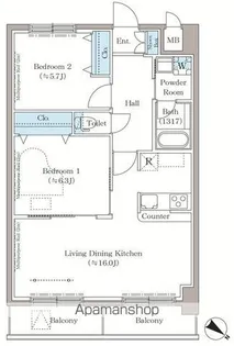 ステラテラス【9階】の間取り