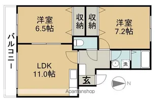 アベリア津島【302号室】の間取り