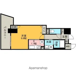アルフォート天神【4階】の間取り