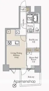 JMFレジデンス蔵前二丁目【2階】の間取り