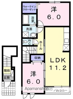 レグメスⅢ【2階】の間取り