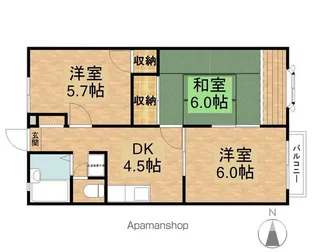アルページュ【205号室】の間取り