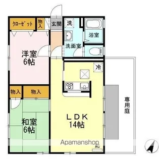 セジュール松永【101号室】の間取り