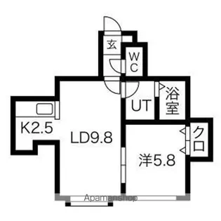 アメニティヒル【102号室】の間取り
