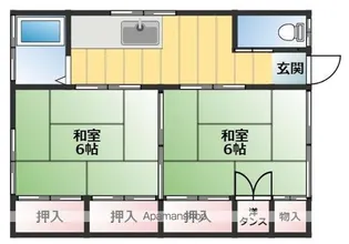新中太荘【202号室】の間取り