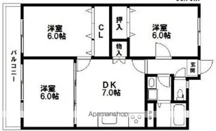 ひがしビル【5階】の間取り