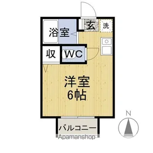 モンスグニール日光【1D号室】の間取り