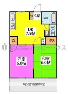 エクセレント白水ヶ丘【1階】の間取り