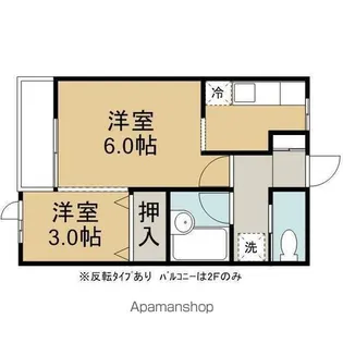 プランドール津志田B【205号室】の間取り