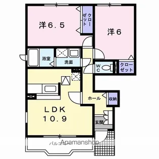 クリスマスローズⅡ【1階】の間取り