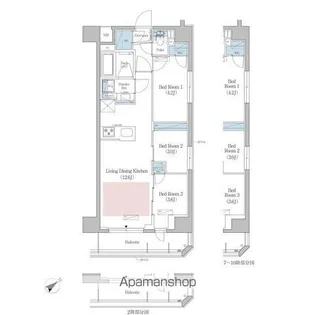 アーバネックス早稲田【9階】の間取り