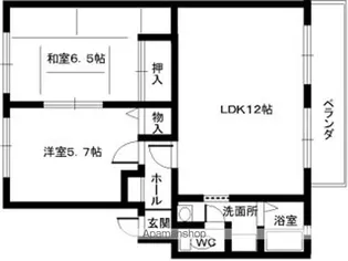 ガーデンコート【302号室】の間取り