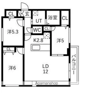 J-CITY.STELLA【3階】の間取り