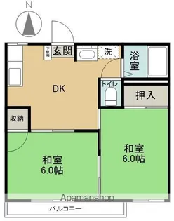 コーポラスS・K【202号室】の間取り
