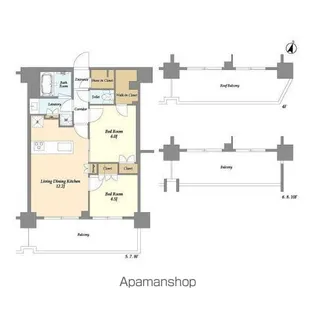 リバーレ鷺沼【7階】の間取り