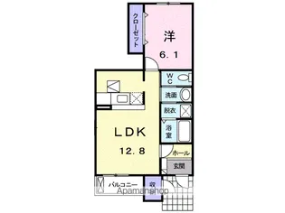 ボンヌ・シャンス・ガーデンA【1階】の間取り