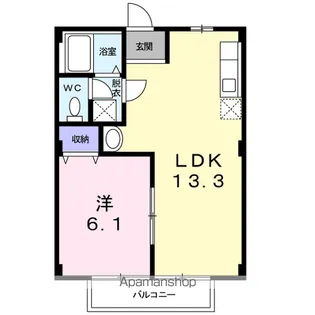 トラッドハイツ柏崎【1階】の間取り