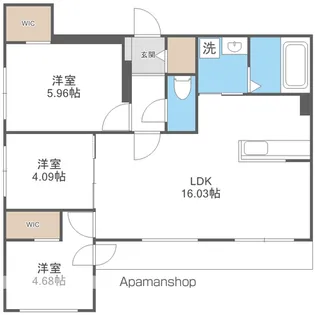 ラ・シュエット北大前【403号室】の間取り