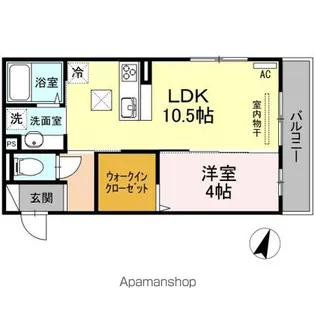 プレーゴ東雲本町【1階】の間取り