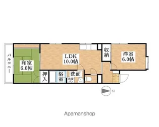 第2シャトープレドパーク【305号室】の間取り