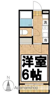 コーポ松尾【1階】の間取り