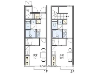 レオパレスサウスランド【203号室】の間取り