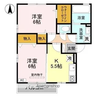 アニマート市野々【2階】の間取り