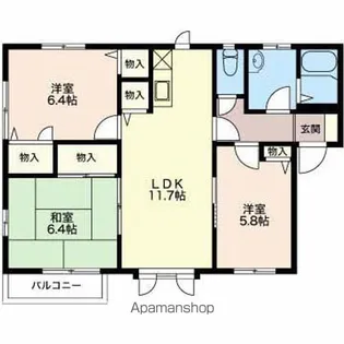 エントピアIKEDA【2階】の間取り