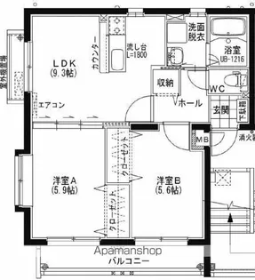 レザンス昭栄【302号室】の間取り
