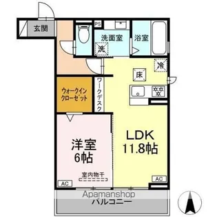 ルヴィータ栄生【1階】の間取り