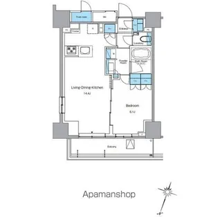ルフォンプログレ渋谷ヒルトップ【18階】の間取り