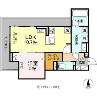 セレスティア草薙町【2階】の間取り
