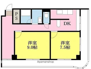 ロータリー本町【3階】の間取り