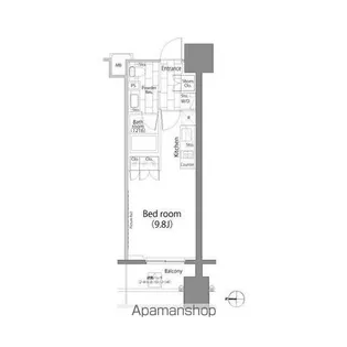 パークハビオ平河町【13階】の間取り