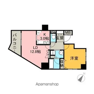 レジディアタワー中目黒【13階】の間取り