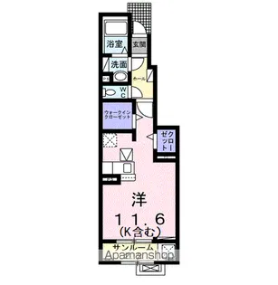 ヒカルサ高岡角ウエスト【1階】の間取り