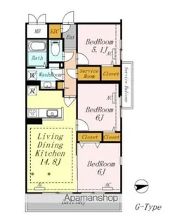 AZALETY上北沢【2階】の間取り