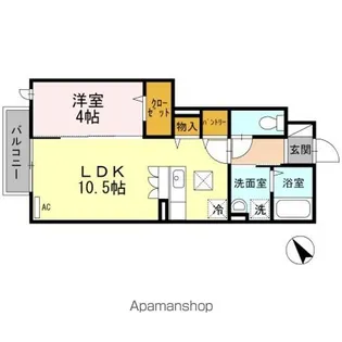 東京都中野区上高田1丁目【アパート】の間取り