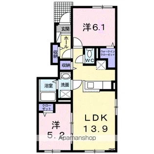 ル リアン(LE LIAN)【1階】の間取り
