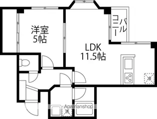 エトワール新神田【205号室】の間取り